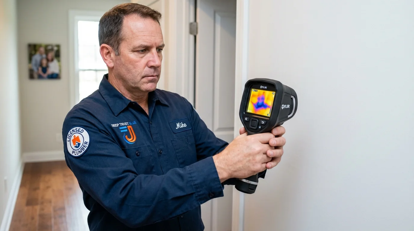 Thermal imaging leak detection by Johns Plumbing LLC in Blue Bell